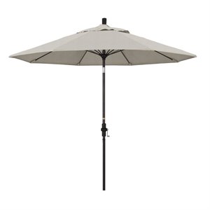 pemberly row skye 9' bronze patio umbrella in olefin woven granite
