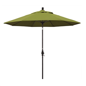 Pemberly Row Skye 9' Bronze Patio Umbrella in Pacifica Ginkgo