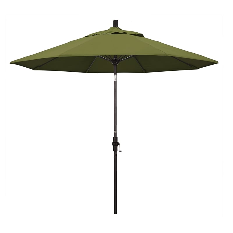 Pemberly Row Skye 9' Bronze Patio Umbrella in Pacifica Palm