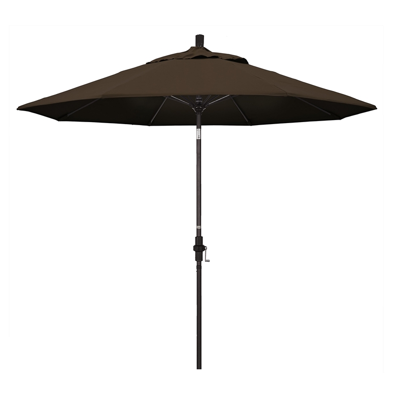Pemberly Row Skye 9' Bronze Patio Umbrella in Pacifica Mocha