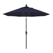 Pemberly Row Skye 9' Bronze Patio Umbrella in Pacifica Navy Blue