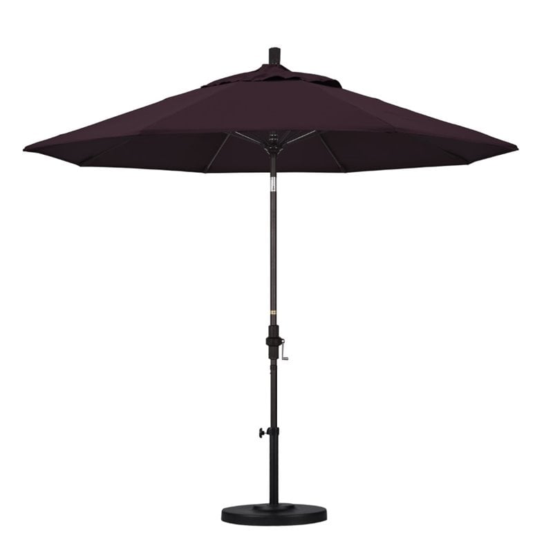 Pemberly Row Skye 9' Bronze Patio Umbrella in Pacifica Purple