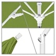 Pemberly Row Skye 9' White Patio Umbrella in Sunbrella 1A Spectrum Cilantro