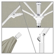 Pemberly Row Skye 9' White Patio Umbrella in Sunbrella 1A Spectrum Dove