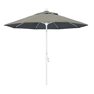 pemberly row skye 9' white patio umbrella in sunbrella 1a spectrum dove