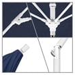 Pemberly Row Skye 9' White Patio Umbrella in Sunbrella 1A Spectrum Indigo