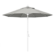 Pemberly Row Skye 9' White Patio Umbrella in Sunbrella 1A Granite