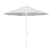 Pemberly Row Skye 9' White Patio Umbrella in Sunbrella 1A Natural