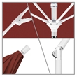 Pemberly Row Skye 9' White Patio Umbrella in Sunbrella 2A Henna