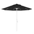 Pemberly Row Skye 9' White Patio Umbrella in Sunbrella 1A Black