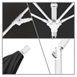 Pemberly Row Skye 9' White Patio Umbrella in Sunbrella 1A Black