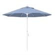 Pemberly Row Skye 9' White Patio Umbrella in Sunbrella 1A Air Blue