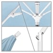 Pemberly Row Skye 9' White Patio Umbrella in Sunbrella 1A Air Blue