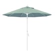 Pemberly Row Skye 9' White Patio Umbrella in Sunbrella 1A Spa