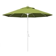 Pemberly Row Skye 9' White Patio Umbrella in Sunbrella 2A Macaw