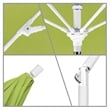 Pemberly Row Skye 9' White Patio Umbrella in Sunbrella 2A Macaw