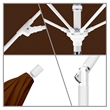 Pemberly Row Skye 9' White Patio Umbrella in Sunbrella 2A Bay Brown