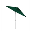 Pemberly Row Skye 9' White Patio Umbrella in Sunbrella 1A Forest Green
