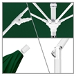 Pemberly Row Skye 9' White Patio Umbrella in Sunbrella 1A Forest Green