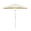 Pemberly Row Skye 9' White Patio Umbrella in Sunbrella 1A Canvas