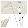 Pemberly Row Skye 9' White Patio Umbrella in Sunbrella 1A Canvas