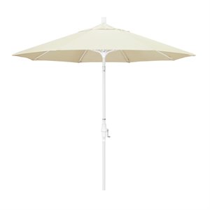 pemberly row skye 9' white patio umbrella in sunbrella 1a canvas
