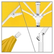 Pemberly Row Skye 9' White Patio Umbrella in Sunbrella 1A Sunflower Yellow