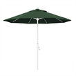 Pemberly Row Skye 9' White Patio Umbrella in Olefin Hunter Green