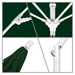 Pemberly Row Skye 9' White Patio Umbrella in Olefin Hunter Green