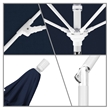 Pemberly Row Skye 9' White Patio Umbrella in Olefin Navy Blue