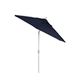 Pemberly Row Skye 9' White Patio Umbrella in Olefin Navy Blue