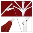 Pemberly Row Skye 9' White Patio Umbrella in Olefin Red