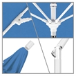 Pemberly Row Skye 9' White Patio Umbrella in Olefin Forest Blue