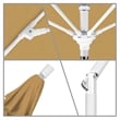 Pemberly Row Skye 9' White Patio Umbrella in Olefin Champagne