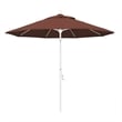 Pemberly Row Skye 9' White Patio Umbrella in Olefin Terracotta