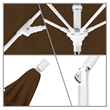 Pemberly Row Skye 9' White Patio Umbrella in Olefin Teak