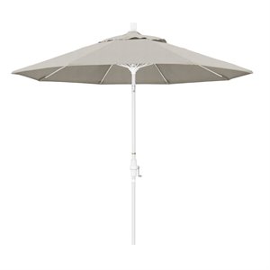 pemberly row skye 9' white patio umbrella in olefin woven granite