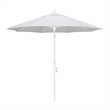 Pemberly Row Skye 9' White Patio Umbrella in Pacifica Natural