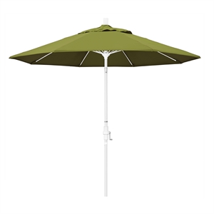 Pemberly Row Skye 9' White Patio Umbrella in Pacifica Ginkgo