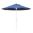 Pemberly Row Skye 9' White Patio Umbrella in Pacifica Capri