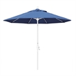 Pemberly Row Skye 9' White Patio Umbrella in Pacifica Capri
