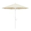 Pemberly Row Skye 9' White Patio Umbrella in Pacifica Canvas