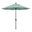 Pemberly Row Skye 9' Black Patio Umbrella in Sunbrella 1A Spectrum Mist