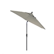 Pemberly Row Skye 9' Black Patio Umbrella in Sunbrella 1A Spectrum Dove