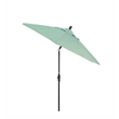 Pemberly Row Skye 9' Black Patio Umbrella in Sunbrella 1A Spa