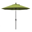 Pemberly Row Skye 9' Black Patio Umbrella in Sunbrella 2A Macaw