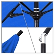 Pemberly Row Skye 9' Black Patio Umbrella in Olefin Royal Blue