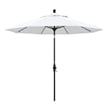 Pemberly Row Skye 9' Black Patio Umbrella in Olefin White