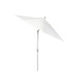 Pemberly Row Skye 9' Black Patio Umbrella in Olefin White
