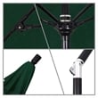 Pemberly Row Skye 9' Black Patio Umbrella in Olefin Hunter Green